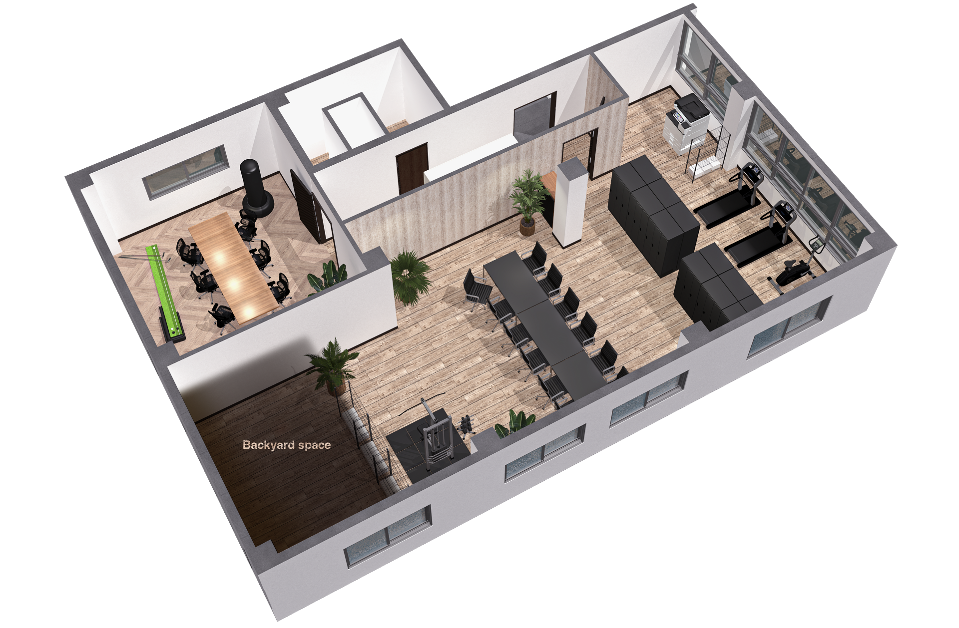 Work HUB オフィス フロア俯瞰図